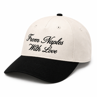 Topi Baseball Bordir Custom 5 Panel Model Dad Hat Logo Personalisasi Topi Dua Warna Pinggiran Melengkung untuk Pria Wanita Olahraga Luar Ruangan