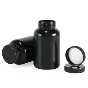 Flacon à pilules HDPE noir de qualité supérieure 120-200ml Rond Mat 40/47mm Bouchon résistant aux enfants digne de confiance par les principales marques pharmaceutiques - Product Image 6