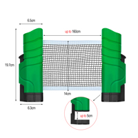 Filet de ping-pong professionnel réglable et portable pour intérieur/extérieur, maison, bureau, filet de tennis de table rétractable en plastique PE avec poteaux