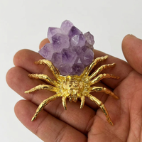 Vente en gros de gravier de cristal d'améthyste naturelle pour la guérison, artisanat, petits cristaux, animaux, araignées pour la décoration