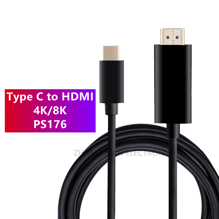 Кабель с разъемом USB типа C на HDMI кабель 4K 60 Гц адаптер для кабеля USB TYPE-C к HDMI Мужской дисплейный адаптер для Macbook Pro TYPE-C на HDMI