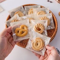 Sachet d'emballage transparent pour biscuits flocons de neige, pâtisseries, nougats, gâteaux, bonbons, sachet individuel auto-scellant