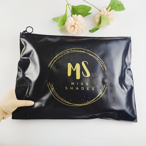 Biodegradable Black Ziplock Bag For Clothings Custom Recycled Packaging Zip Bag Frosted Plastic Pouch Bags