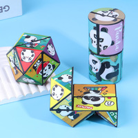 Cube Stéréo Magnétique 3D en Plastique Style Douyin, Jouet Anti-Stress pour Jeunes, Déformation Multi-Formes