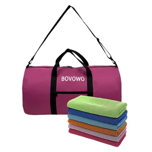 豪华防水大型户外健身瑜伽包运动直接旅行行李袋，配有不同颜色的毛巾