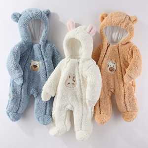 Mono de Invierno para Bebés Recién Nacidos, Tejido, con Cierre, Relleno Grueso y Cálido, para Niños y Niñas, Venta al por Mayor - Product Image 3