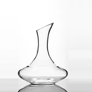 Wholesale 1800Ml Oblique Mouth Round Wine Decanter Wine Decanting Aerator Crystal Glass Wine Decanter