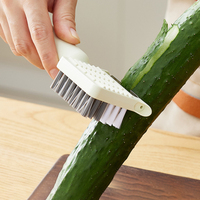 FF5799 Multifunctionele 4-in-1 groenteborstel met schilmesje, aardappel- en wortelschrobber, keuken fruit- en groentereinigingsborstel