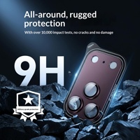 Protection d'objectif pour 18 Pro Max avec film de protection intégral HD en métal de style armure pour 17 18 Fold