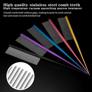 Pettine a punta sicuro per gatti Maltese e Yorkshire Terrier, per styling, districatura e rimozione dei nodi - Pettine di bellezza in rame e acciaio inossidabile - Product Image 3