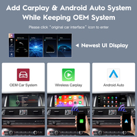 Écran tactile stéréo sans fil CarPlay 10,25'' pour BMW Série 5 F10/F11 NBT/CIC, affichage du tableau de bord, Android Auto, système Linux