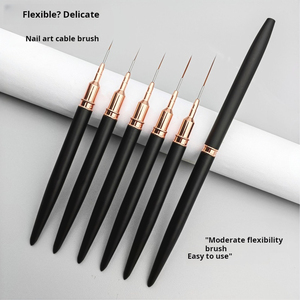Porte-stylo métallique, pinceau professionnel pour nail art, dessin de lignes, manucure en salon, peinture au gel UV, pinceau liner pour ongles, vente en gros - Product Image 1