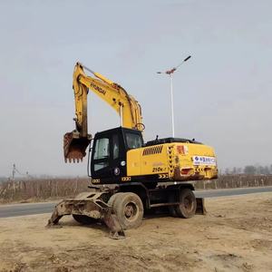 Excavatrice sur pneus HYUNDAI 210W-7 210W-9 en excellent état, 21 tonnes, d'occasion, d'origine coréenne, bon moteur, boîte de vitesses, pompe, 2021 - Product Image 2