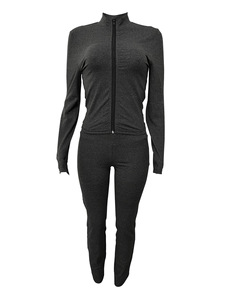 Großhandel Maßgeschneiderte Damen Trainingsanzug-Sets, Sweatsuit-Outfits mit Schmaler Hose, Langärmlige Joggingbekleidung, Zweiteilige Sets für Damen mit Schlaghose - Product Image 6