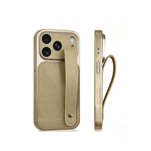 Étui de téléphone en PU avec bracelet, protection intégrale, découpe précise, grande fenêtre, antichoc, protection de l'objectif, porte-cartes - Product Image 3