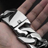 Bracelets Chaîne Cubaine 30MM pour Femmes et Hommes, Bijoux de Mode Élégants et Lourds, Polissage Miroir, Idéaux pour les Fêtes
