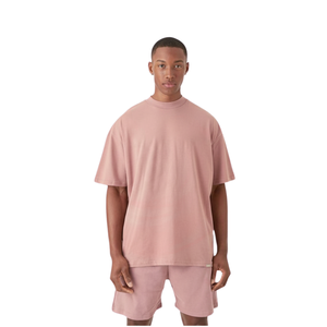 T-shirts Homme Oversize Col Rond 100% Coton 230 GSM Couleur Unie Coupe Boxy Séchage Rapide Tendance Actuelle Personnalisables pour Tenue Décontractée Estivale - Product Image 2