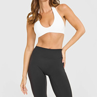 Ensemble d'entraînement unique et sexy à col halter, super doux, pour la gym, pour femmes, ensembles de sport à haute élasticité