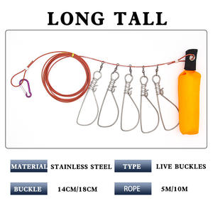 Verrou de pêche en acier inoxydable à cinq ou dix points de fixation avec barre de flottabilité pour la pêche en eau douce et la pêche au fond - Product Image 5