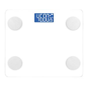 เครื่องชั่งน้ำหนักไขมันในร่างกายแบบสมาร์ทบลูทูธทรงสี่เหลี่ยมผืนผ้าสีขาว 30x26 ซม. สำหรับผู้ใหญ่ ความแม่นยำสูง ใช้พลังงานจากแบตเตอรี่ - Product Image 1