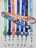 Cordon de cou personnalisé en polyester pour badge d'identification, 10-50 mm, avec système de sécurité détachable, logo par sublimation pour porte-badge, cadeaux promotionnels d'entreprise
