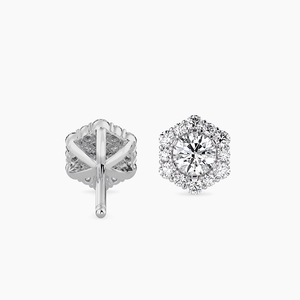Pendientes de Diamantes de Laboratorio de Corte Brillante de 1.0 Quilates de Lujo, Certificados por IGI, Oro Rosa Amarillo, Joyería para Bodas y Fiestas para Mujer - Product Image 3