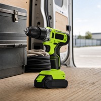 Perceuse sans fil 21V Lithium-Ion, outil électrique à double vitesse, couple max. 28Nm, visseuse électrique avec lumière LED pour réparation de palettes en entrepôt