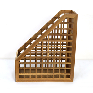 Multifunzione marrone in legno di bambù per libri di riviste supporto per ufficio Desktop da salotto posta organizzatore cestini - Product Image 4