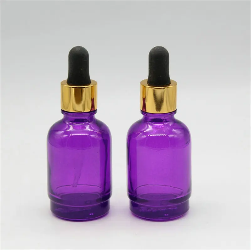 Frascos conta-gotas de vidro vazios com conta-gotas de óleo essencial de soro facial para cosméticos 35ml
