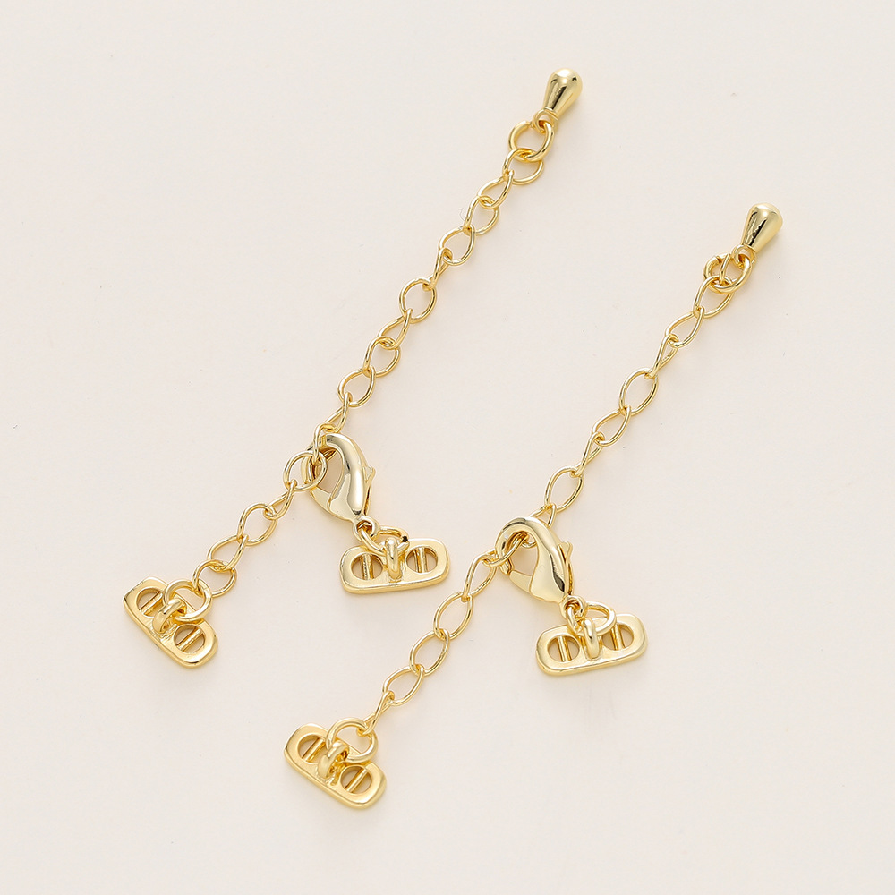 18k teardrop extension chain (8.5*60mm)