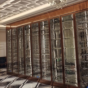 סלון מסחרי מודרני מותאם אישית סלון נירוסטה זכוכית ארון קריר עם טמפרטורה קבועה ידידותי לסביבה - Product Image 3