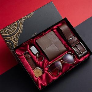 Set de Regalo de Lujo para <span class=keywords><strong>Hombre</strong></span> con Reloj, Cinturón y Cartera con Estampado Digital Exquisito - Regalo para Esposo en Navidad, San Valentín, Día de Acción de Gracias - Product Image 1