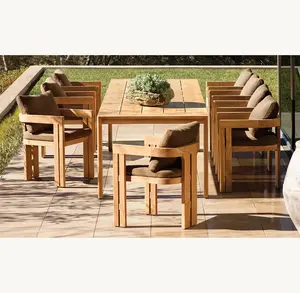 Sassanid – ensembles de Patio de jardin, mobilier d'extérieur d'hôtel de luxe, Table à manger <span class=keywords><strong>en</strong></span> teck Matiran, nouvel arrivage - Product Image 1