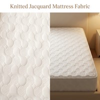 Tissu de matelas jacquard tricoté respirant en polyester teint en fil à motif géométrique pour housse de matelas