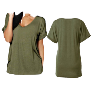 Camiseta Personalizada para Mujer, 100% Algodón, de Alta Calidad, Transpirable, Corte Holgado, Talla XS, Cuello con Lazo, Decoración con Logotipo, Color Sólido, para Verano - Product Image 3