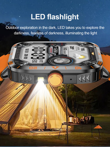 Montre connectée sportive de haute qualité ZW59 pour hommes, votre gardien de santé tout au long de la journée avec surveillance de la fréquence cardiaque, appels Bluetooth, lampe de poche intégrée - Product Image 3