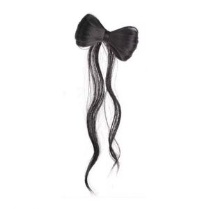1 pieza Sweet Little Girl Ponytail venta al por mayor Bow Grab Clip Hair Bag Peluca para niños Dopamino-Bun Headwear Proveedor - Product Image 1