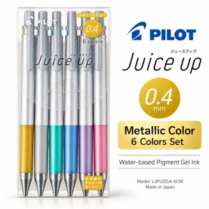 Set di Penne Gel <span class=keywords><strong>Pilot</strong></span> Juice Up 0.4mm, 6 Colori Metallici, <span class=keywords><strong>Inchiostro</strong></span> Pigmentato a Base d'Acqua - Product Image 1