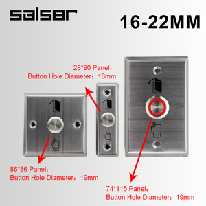 <span class=keywords><strong>Pulsador</strong></span> de reinicio momentáneo de 16mm y 19mm, Panel de Control de acero inoxidable plano, campana de puerta con luz LED, 3-6V, 12-24V, 220V - Product Image 2