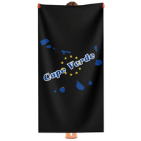 Serviette de plage Cap-Vert personnalisée, best-seller d'usine, séchage rapide, absorbante, légère et fine, pour salle de bain, piscine et natation