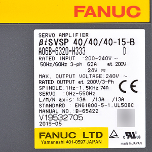 Fanuc A06B-6320-H333 mới hoặc sử dụng bảng điều khiển servo với động cơ thép nhiệt thấp cho máy <span class=keywords><strong>CNC</strong></span> và thiết bị điện - Product Image 3