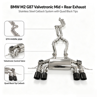 Tuyaux d'échappement à commande Valvetronic pour BMW M2 G87 3.0T en acier inoxydable, silencieux d'échappement Catback à découper et à fixer par collier