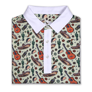 Nuevo diseño logo ropa de golf de lujo todo estampado spandex deportes hombres Golf Camiseta polo - Product Image 4