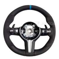Volant de voiture sport MP à rayures bleues plates pour BMW M3 F30 F10 F21 F22 F15 F16 F45 F32 F33 E70 E90 E71 E72 E92 E93 E60