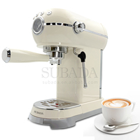 Machine à café expresso de conception nouvelle, semi-automatique, professionnelle, réservoir d'eau de 1 L, préparation de cappuccino, latte, café, faible MOQ