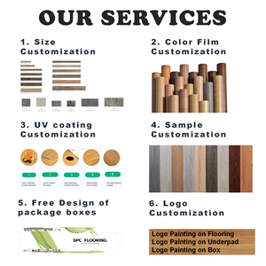 Nhựa <span class=keywords><strong>composite</strong></span> gạch sàn nhà máy trực tiếp chống trượt 4mm 5mm 6mm 8mm OEM đá hạt SPC sàn cho thương mại - Product Image 5