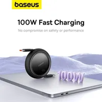 Câble USB C rétractable Baseus 100W pour iPhone 15 Plus Pro Max câble de chargeur rapide pour MacBook iPad Type C pour Xiaomi Samsung