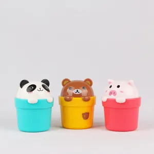 RUIAPCK OEM harga pabrik 30ml plastik ABS kosmetik krim jar gaya boneka krim wajah jar anak menggunakan salep pot wadah