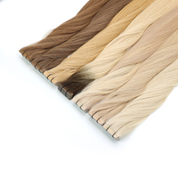 Extensiones de Cabello con Cinta Adhesiva de Diseño de Alta Gama Personalizadas de Fábrica, 100% Cabello Humano Virgen, Extensiones de Cinta Adhesiva de Doble Trama para Mujer