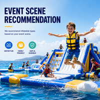 Modèle de toboggan gonflable géant personnalisé, PVC imperméable pour l'extérieur, avec base gonflable, adapté aux parcs d'attractions marins